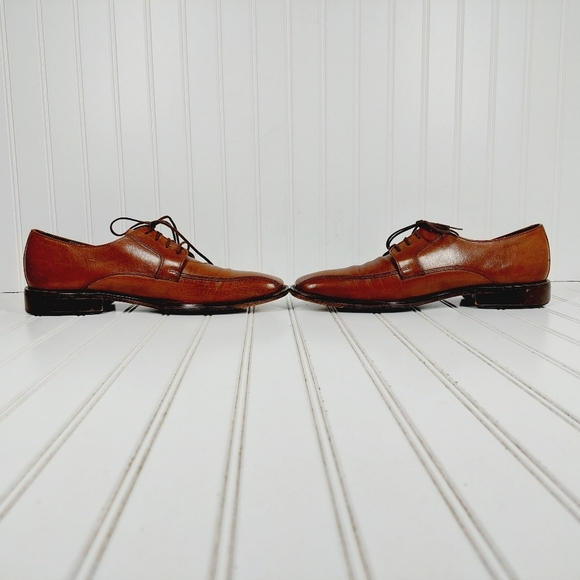 Bostonian Brown Leather Lace Up Square Toe Oxfords F601 - Picture 7 of 14